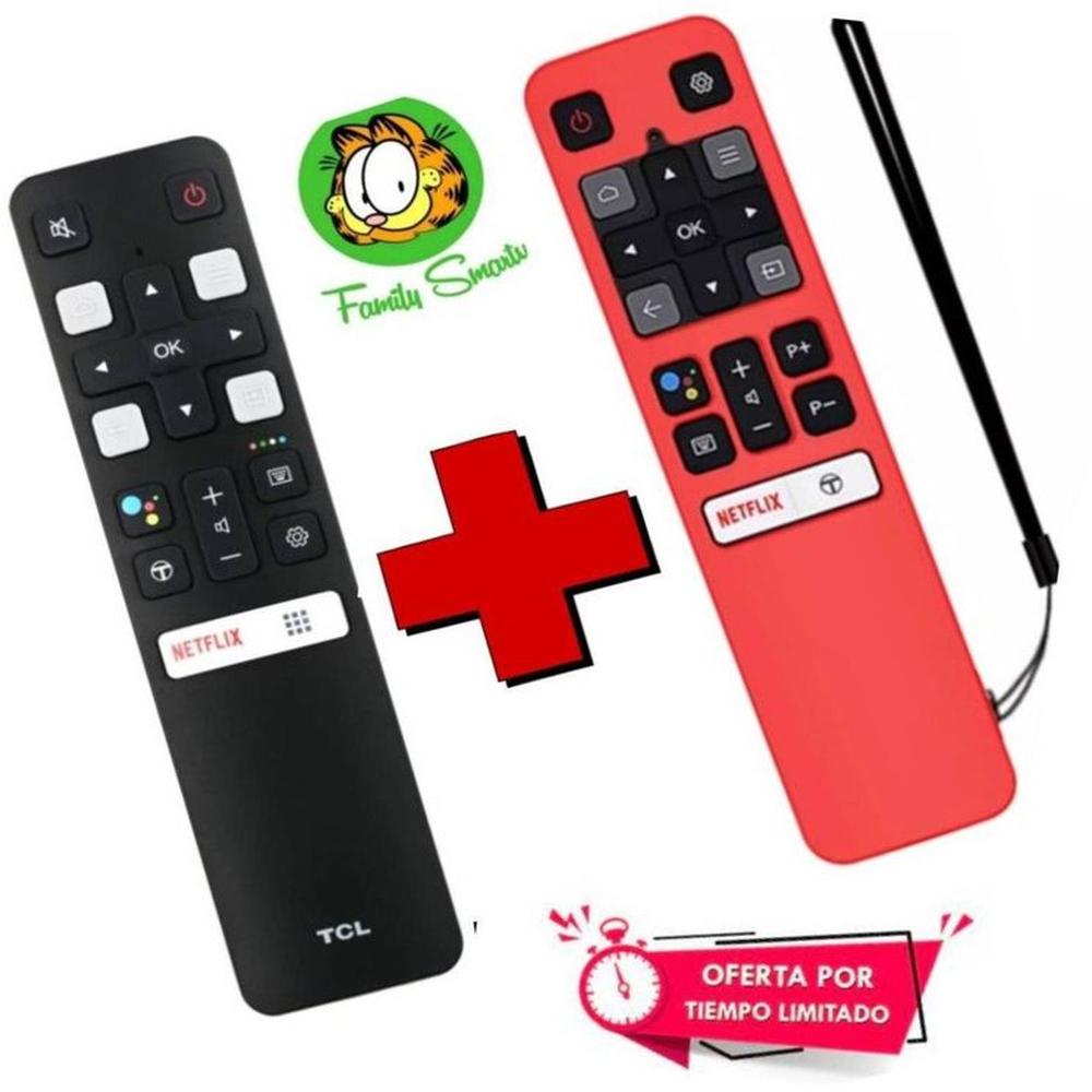 Control Tcl Smart Modelo RC802V Funda Roja Cerrada