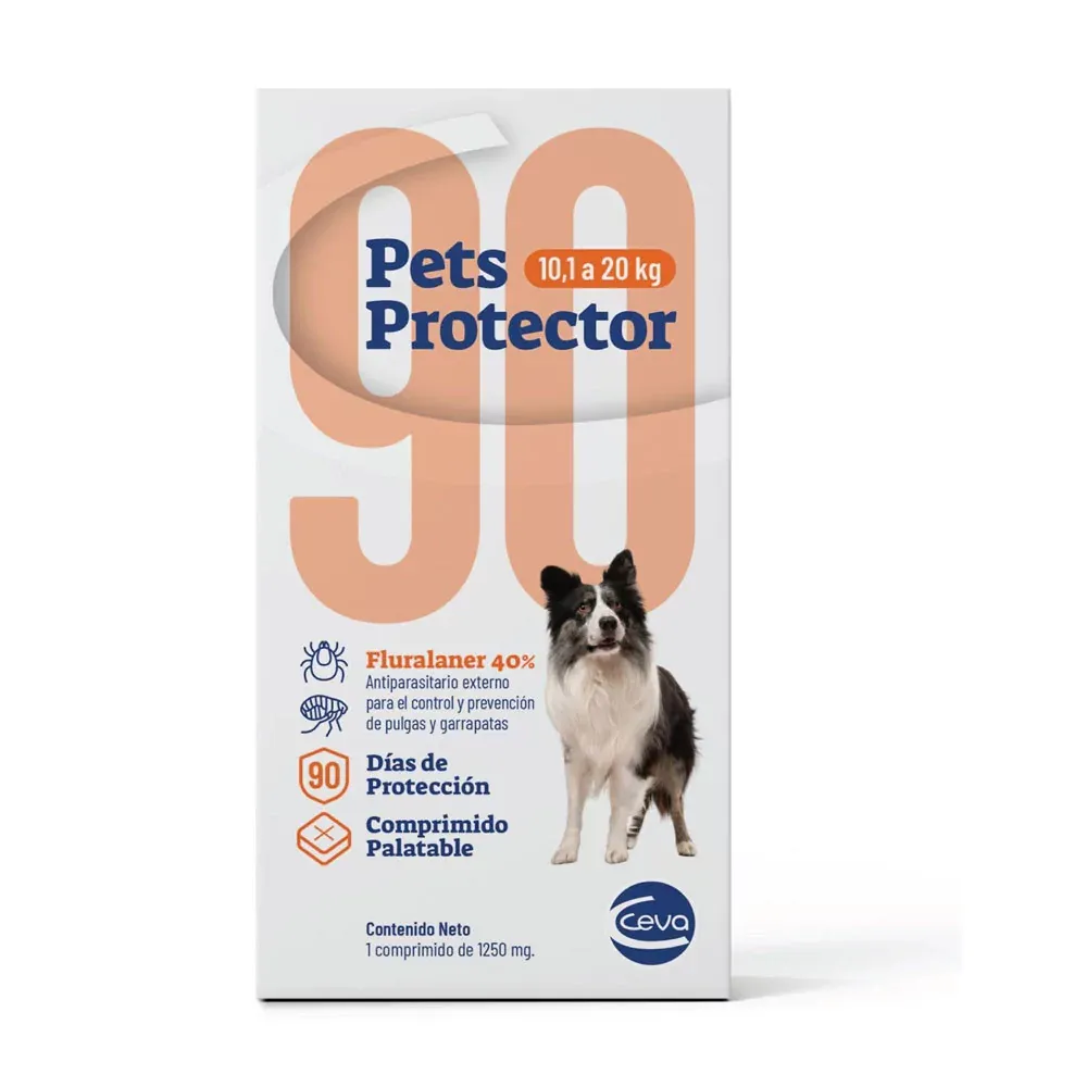 Pastilla Antipulgas Pets Protector para perros de 10.1 a 20 kg Pastilla Antipulgas Pets Protector para perros de 10.1 a 20 kg