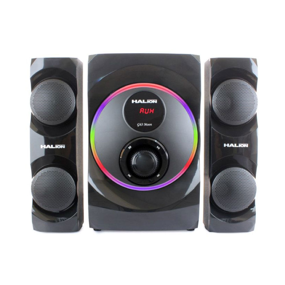 Parlante 2.1 Halion HA-G63 Moon Subwoofer 6.5"" USB, SD, BT, FM 150w