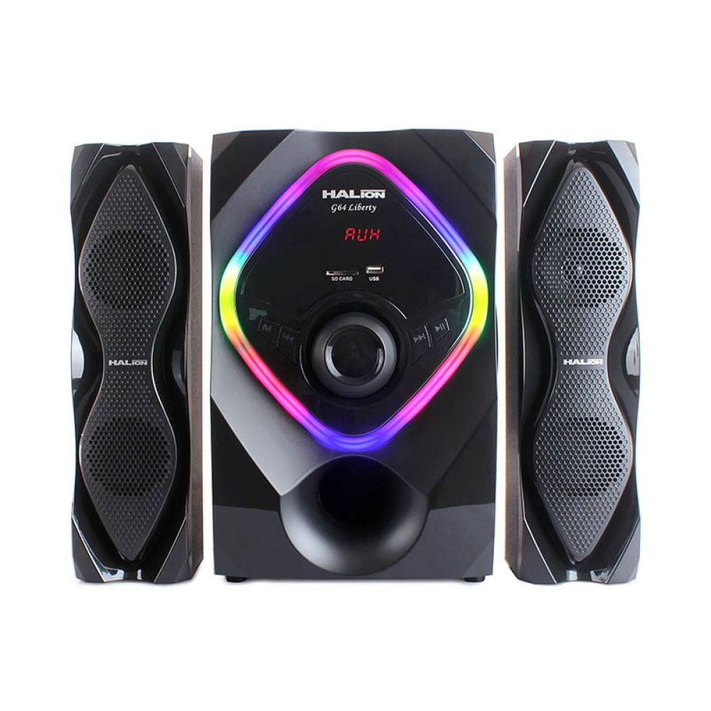 Parlante 2.1 Halion HA-G64 Liberty Subwoofer 6.5"" USB, SD, BT, FM 150w