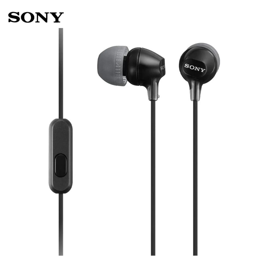 Audífonos In Ear SONY MDR-EX15AP Micrófono Conector 3.5 mm Negro Audífonos In Ear SONY MDR-EX15AP Micrófono Conector 3.5 mm Negro