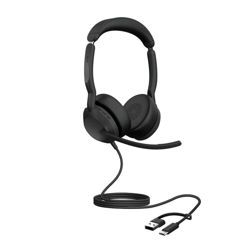 Auriculares Jabra Evolve2 50 USB C/A - Estéreo con Conectividad UC, Ideal para Trabajo y Oficina