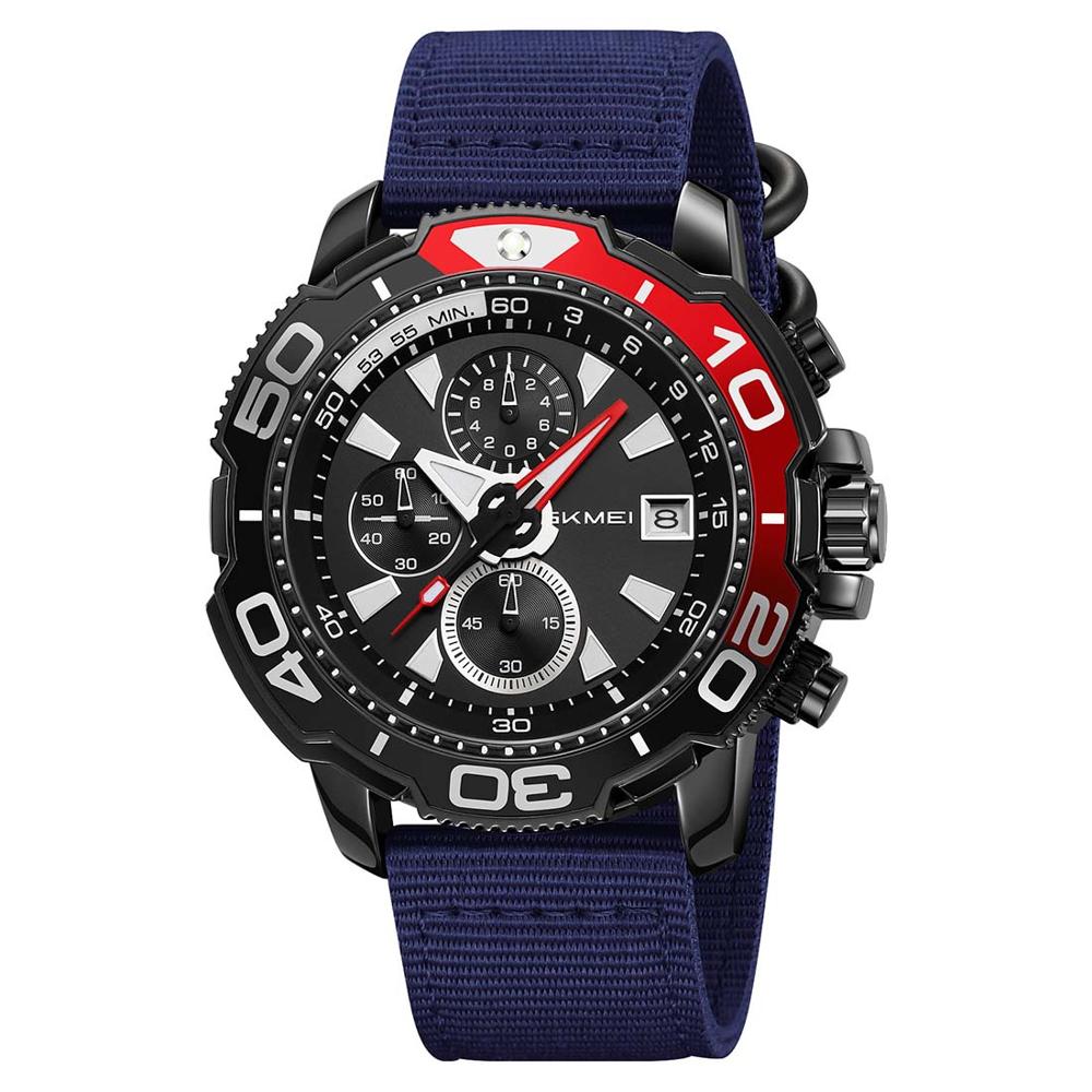 Reloj Hombre Skmei Adventure Analógico Cronómetro Fecha Azul 9381
