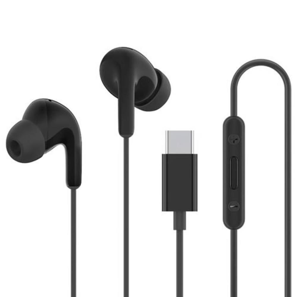 Audiófonos Alámbricos Xiaomi Type-C Negro In-ear tipo C