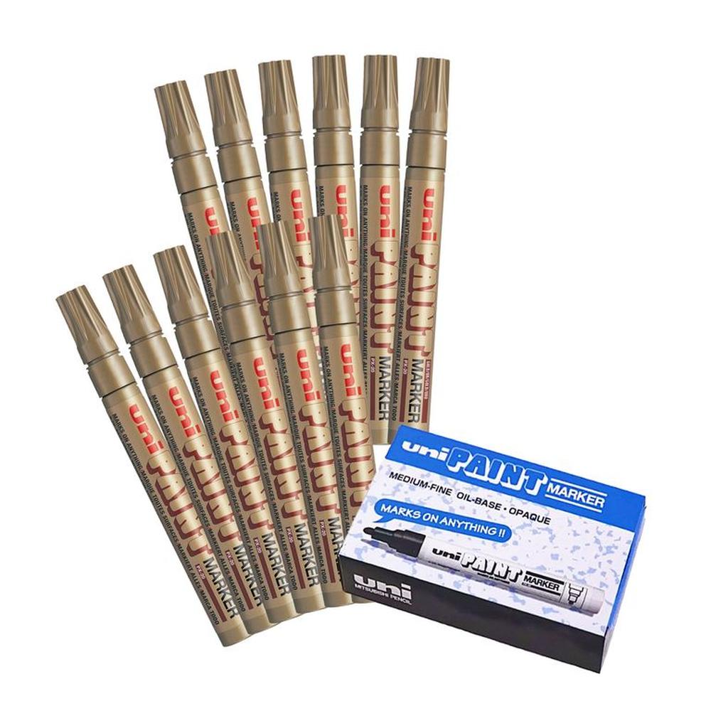 UNI PX-20 Marcador de pintura permanente Dorado Caja x 12