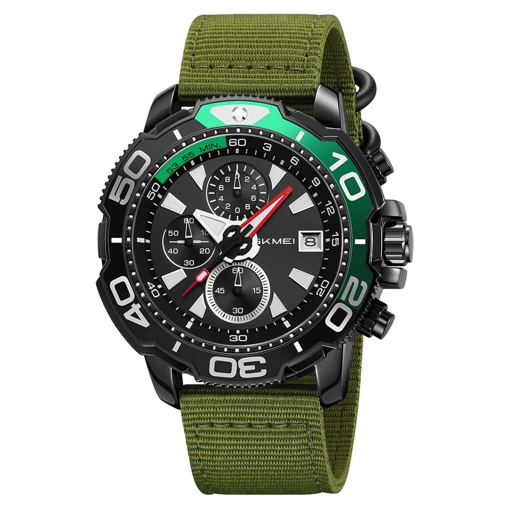 Reloj Hombre Skmei Adventure Analógico  Cronómetro Fecha Verde 9381