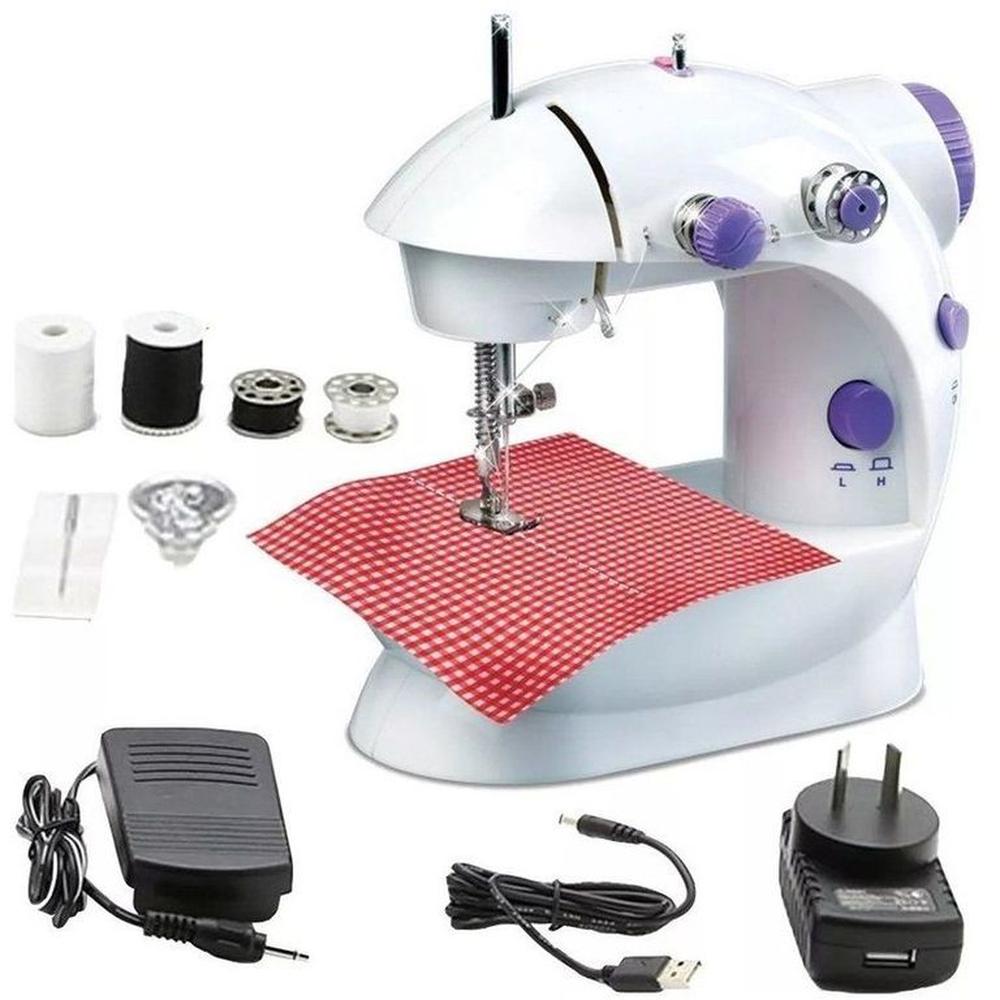 Mini maquina de coser portatil 4 en 1 - morado