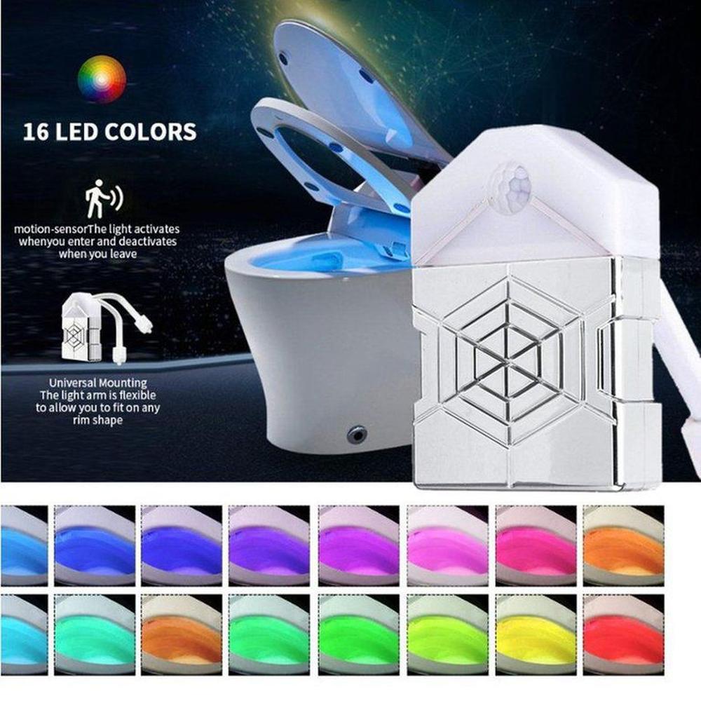 Luz de inodoro night pir motion led asiento activado tazón