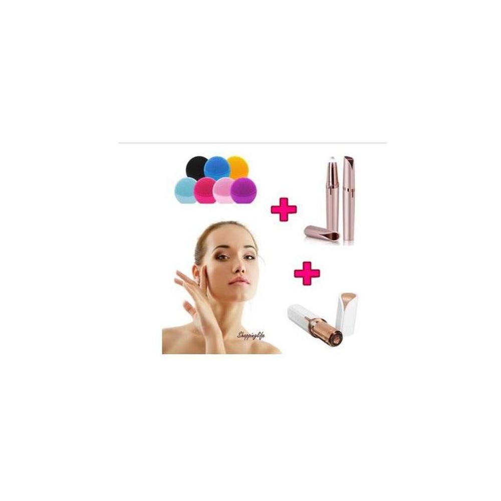 Depilador facial cejas y foreo 3x1 - blanco