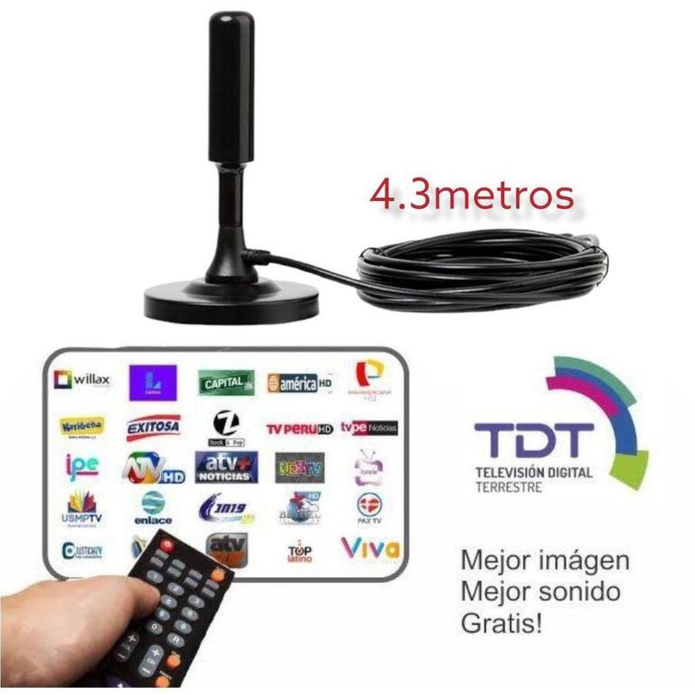Antena hdtv para tv lcd smart tv vhf-uhf señal digital cable 4.3m