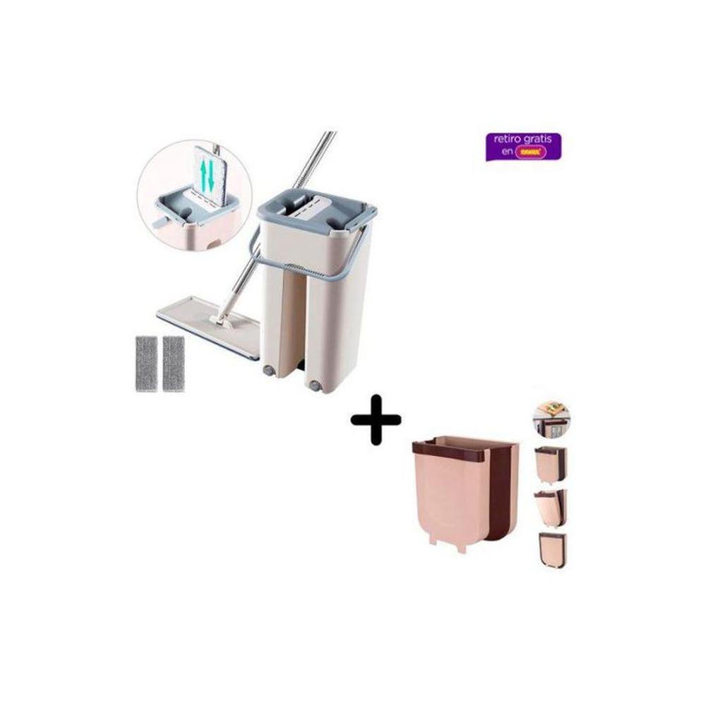 Balde con trapeador 360° 2 mopas mas reegalo