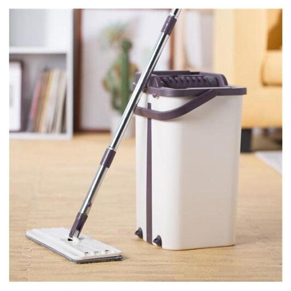 Balde con trapeador 360° 2 mopas limpieza multiuso