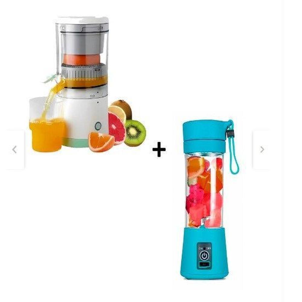 Exprimidor Eléctrico Grande y Licuadora usb combo hogar