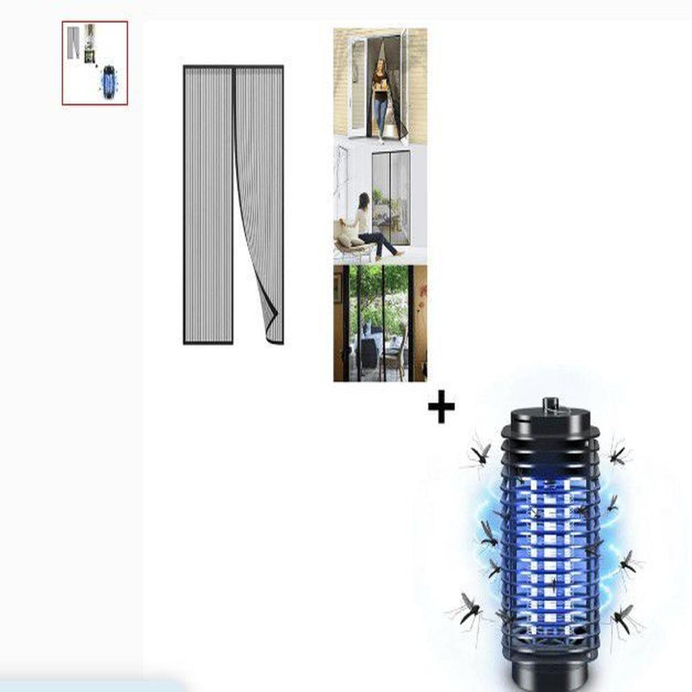 Cortina Mosquitero Imantada + Lampara  Insectos Eléctrico