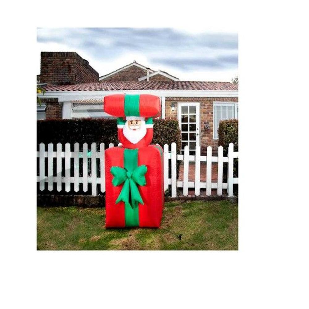 Papa noél musical luces inflable navidad tendencia