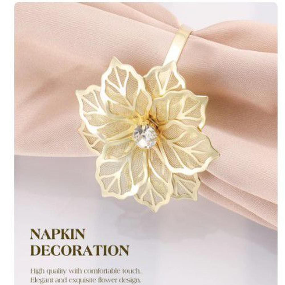 Set Servilleteros Dorados 6 pzas Calidad A1