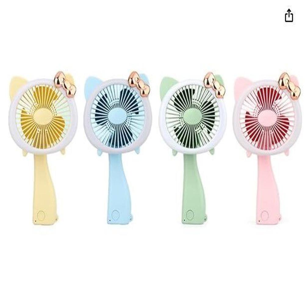 Ventilador portátil con base diseño kawaii