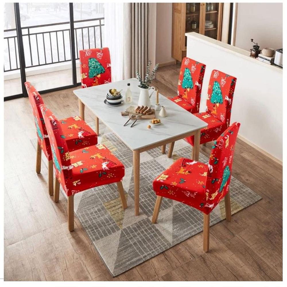 Pack 6 fundas Silla Modelos Navideños Elásticas Protectora