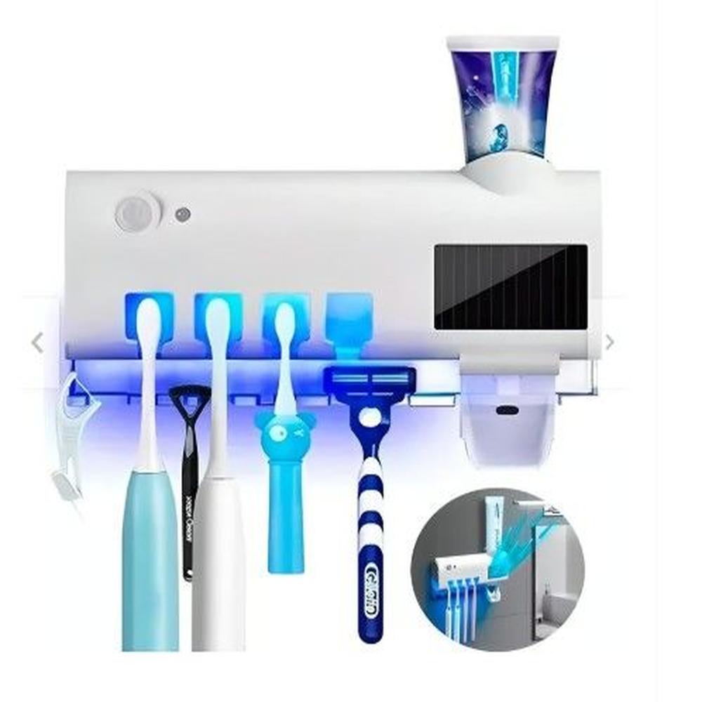 PORTA CEPILLOS DENTAL ESTERILIZADOR CON DESINFECTANTE LUZ  RECARGABLE