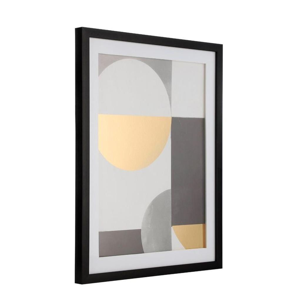 Cuadro Roberval Oro Y Gris