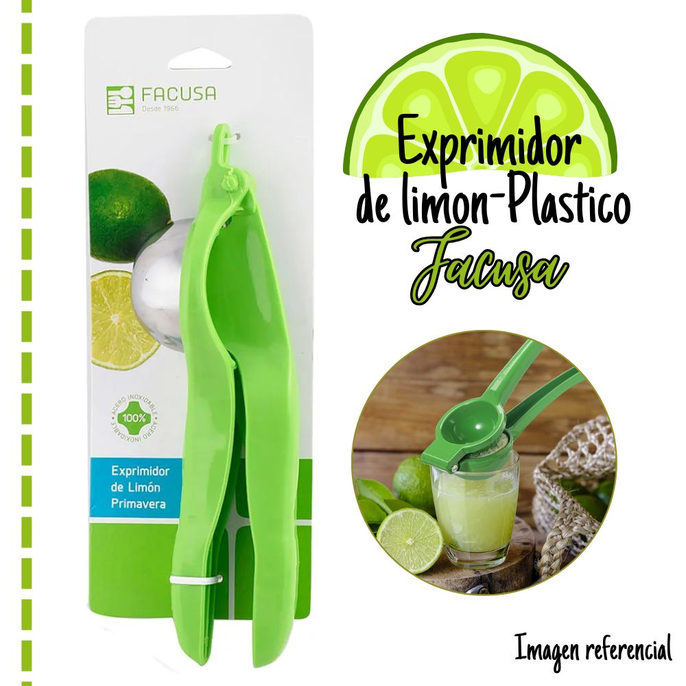 EXPRIMIDOR DE PLÁSTICO FACUSA PARA LIMON -VERDE