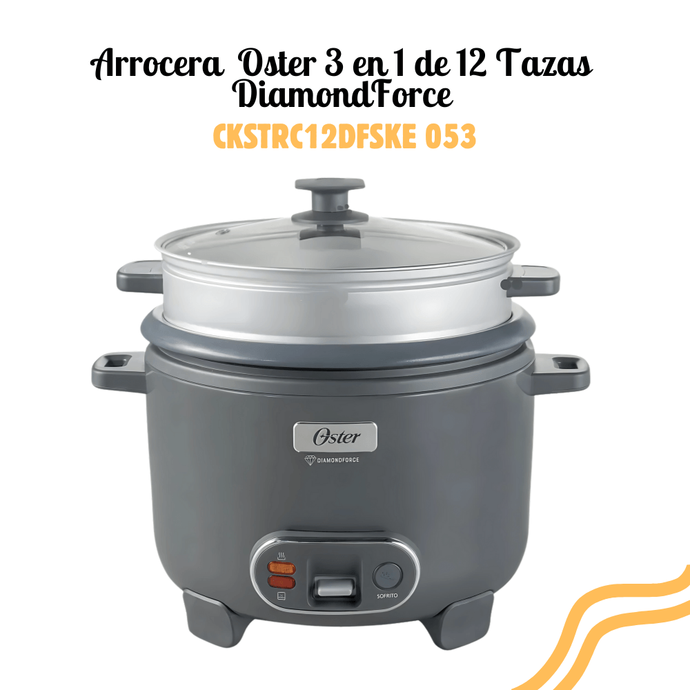Arrocera Oster 3 en 1 de 12 Tazas DiamondForce - CKSTRC12DFSKE 053