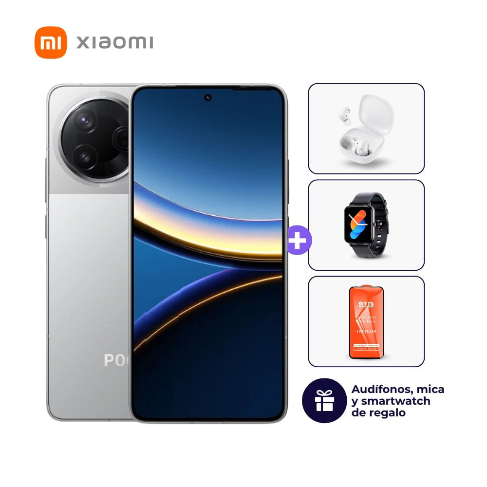 Xiaomi Poco F7 Pro 512GB 12GB Gris + Smartwatch + Audifonos