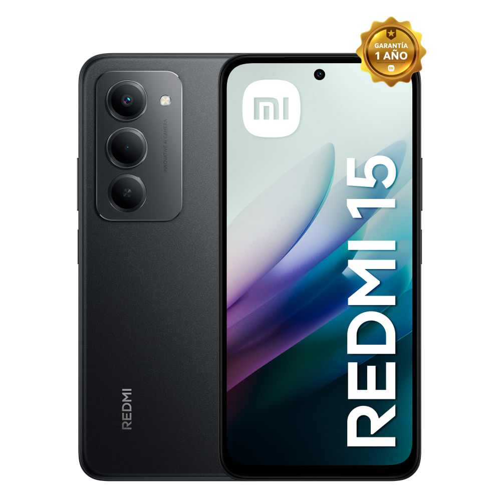 Celular Redmi 15 8GB RAM 256GB ROM Midnight Black