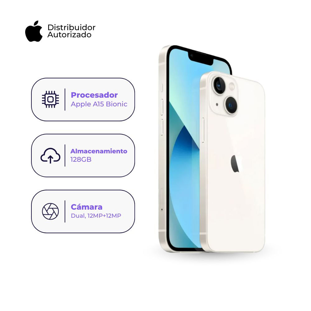 Apple Iphone 13 128Gb 4Gb Ram Blanco Apple Iphone 13 128Gb 4Gb Ram Blanco