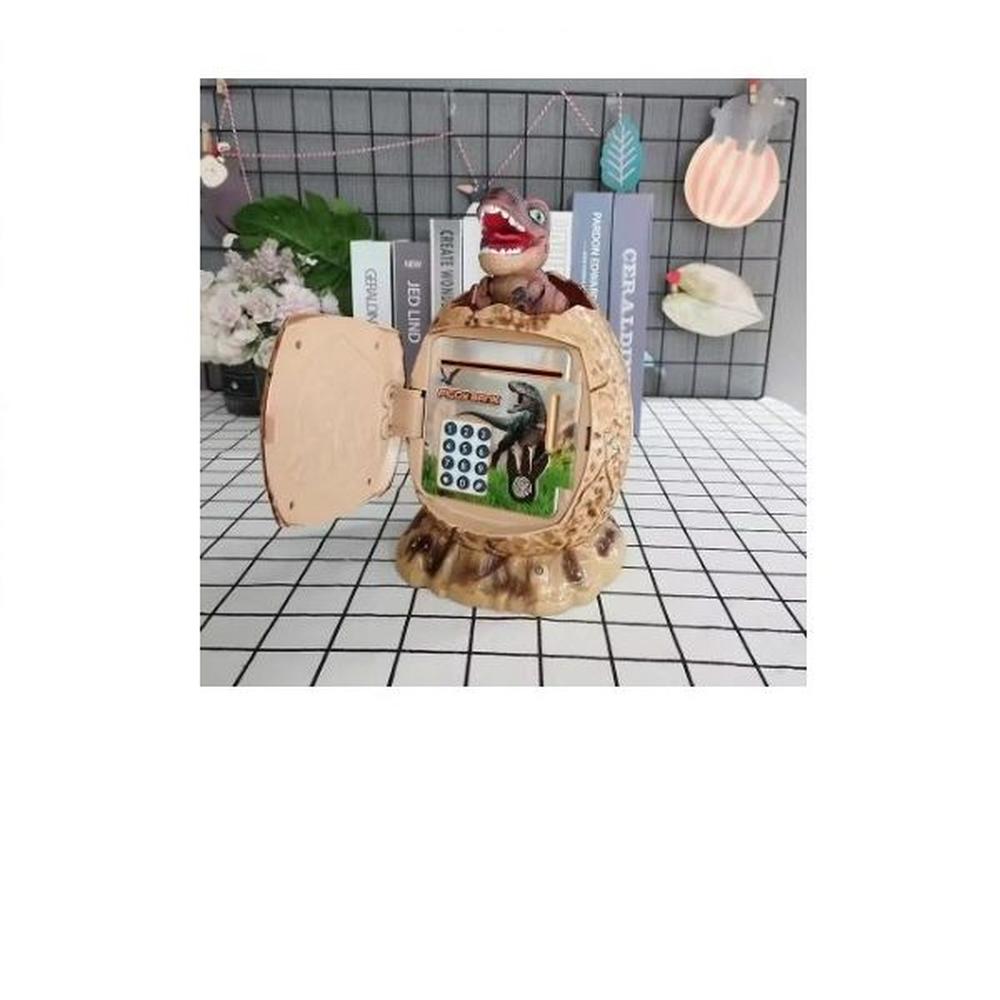Alcancía caja  electrónica de monedas y billetes  Dinosaurio