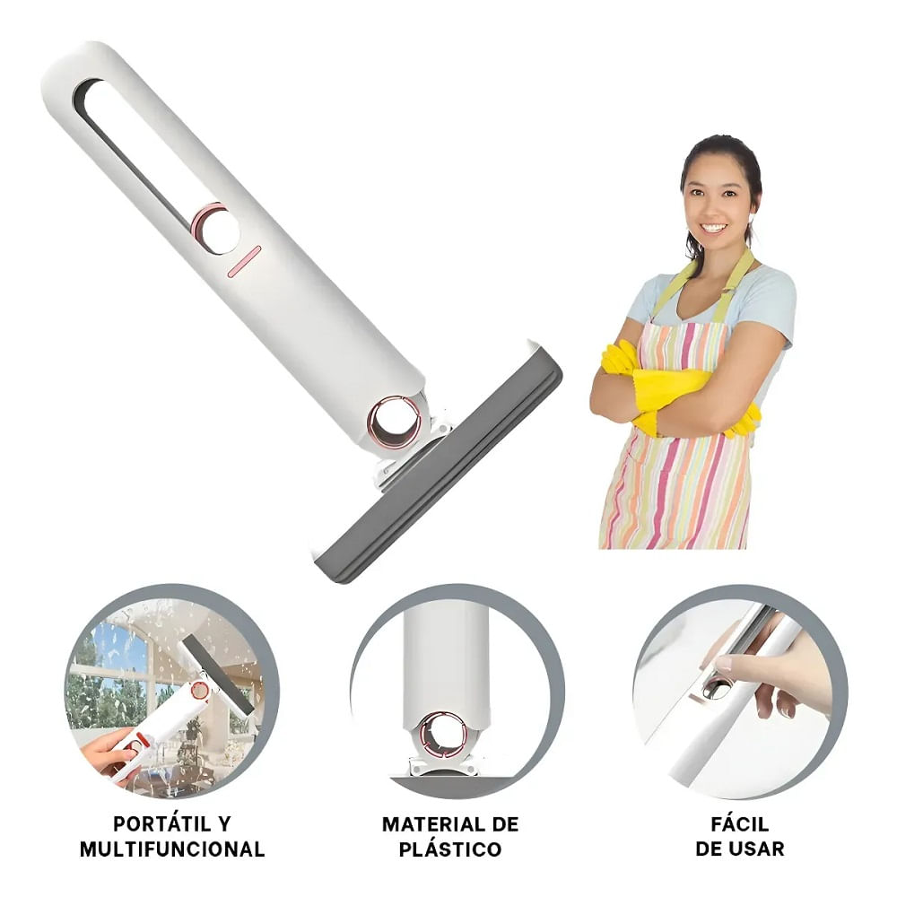 Mini Mopa Portatil Limpiador Exprimible para Limpieza