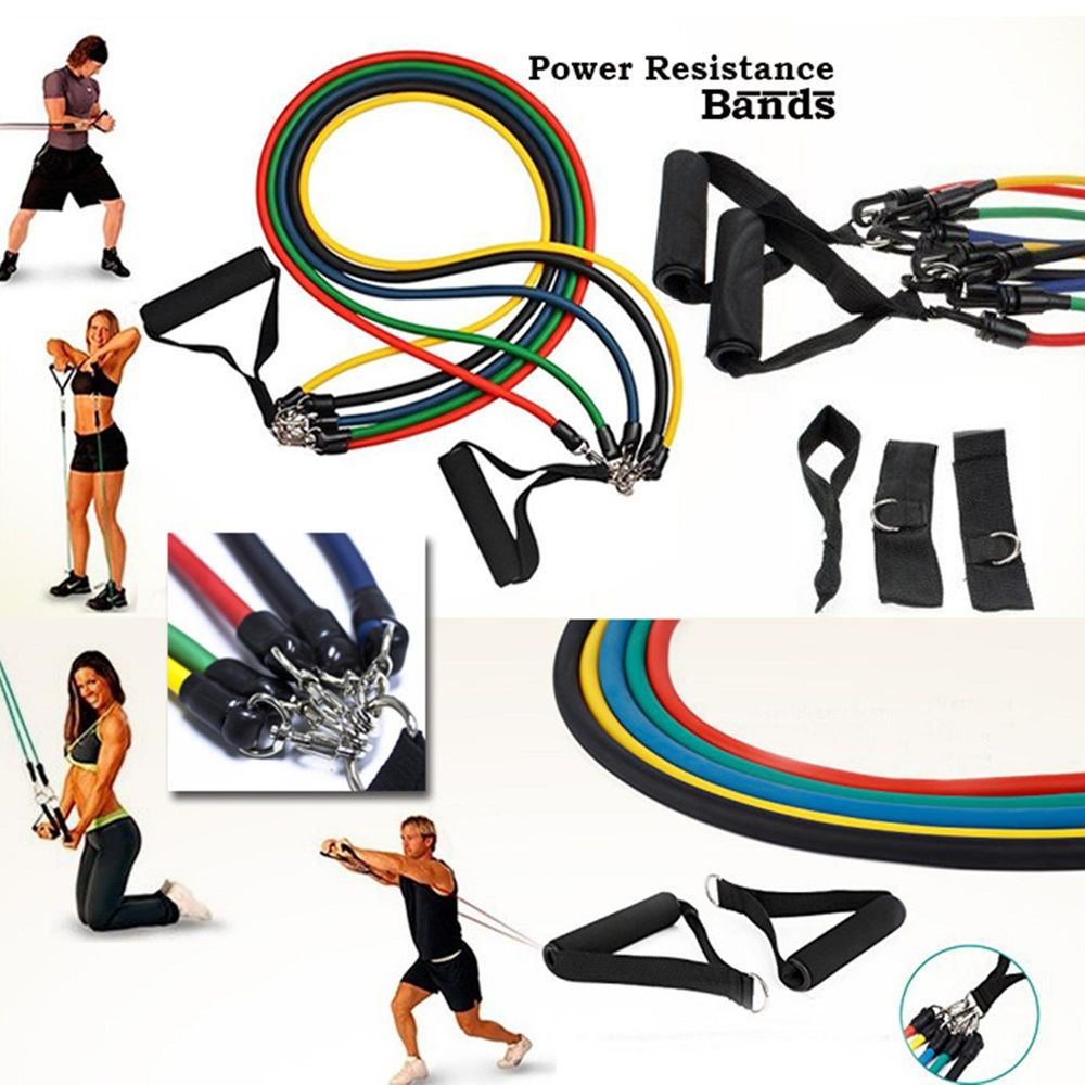 Kit 5 bandas elasticas de resistencia para ejercicios
