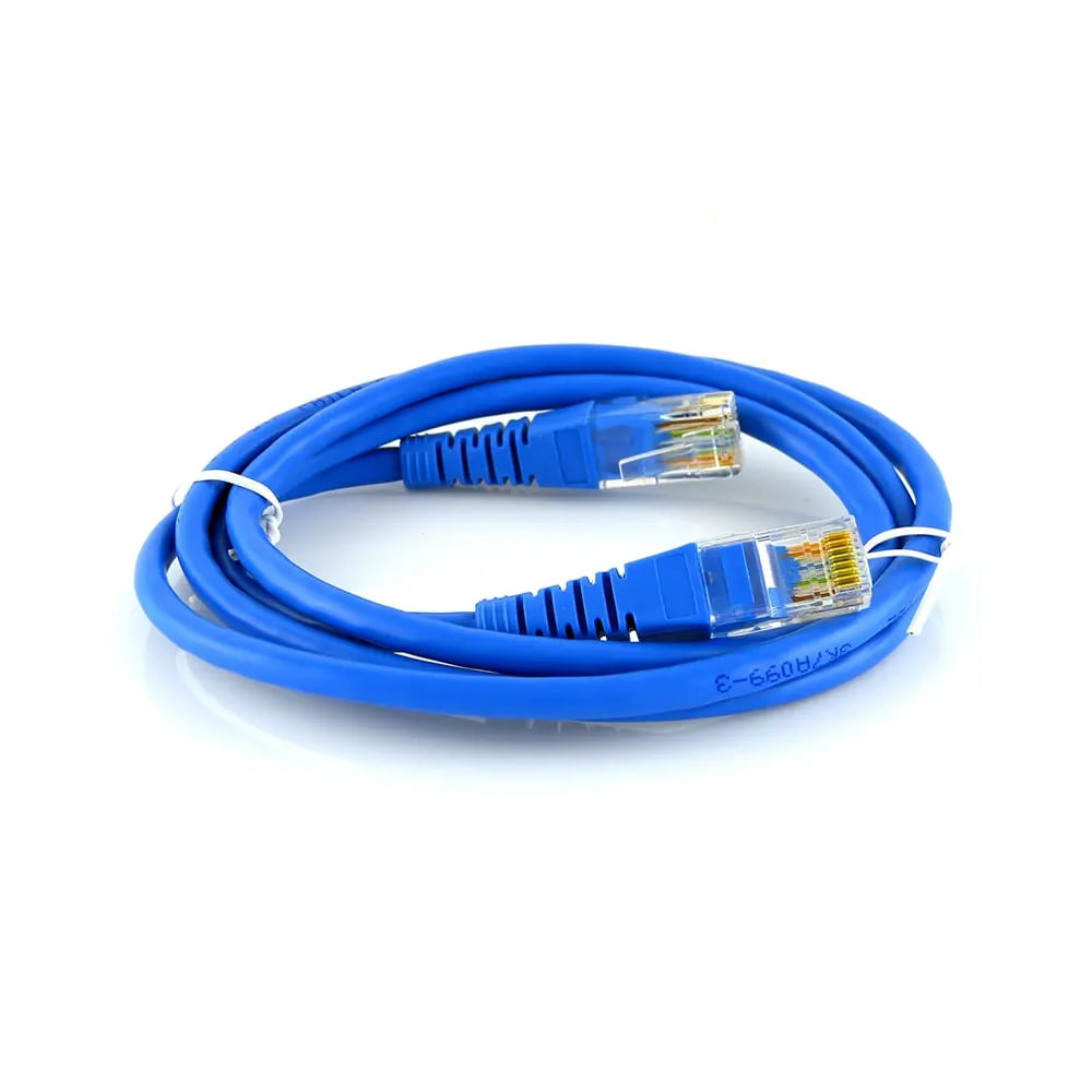 Cable de Red Patch Cord 2m CAT-5e DIXON Azul, Alta Velocidad y Conexión Estable para Internet