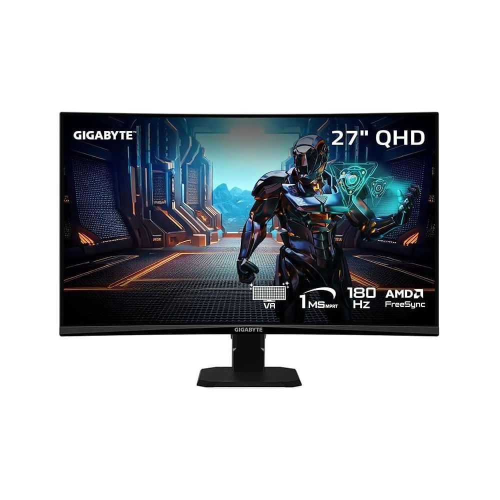Monitor gaming GIGABYTE 27"" GS27QCA QHD, alta velocidad, diseño elegante y colores vibrantes