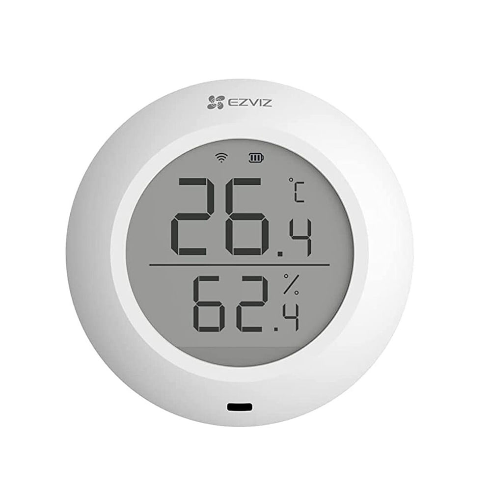 SENSOR DE TEMPERATURA Y HUMEDAD INALÁMBRICO EZVIZ - Monitoreo Eficaz en Tiempo Real, Fácil Instalac