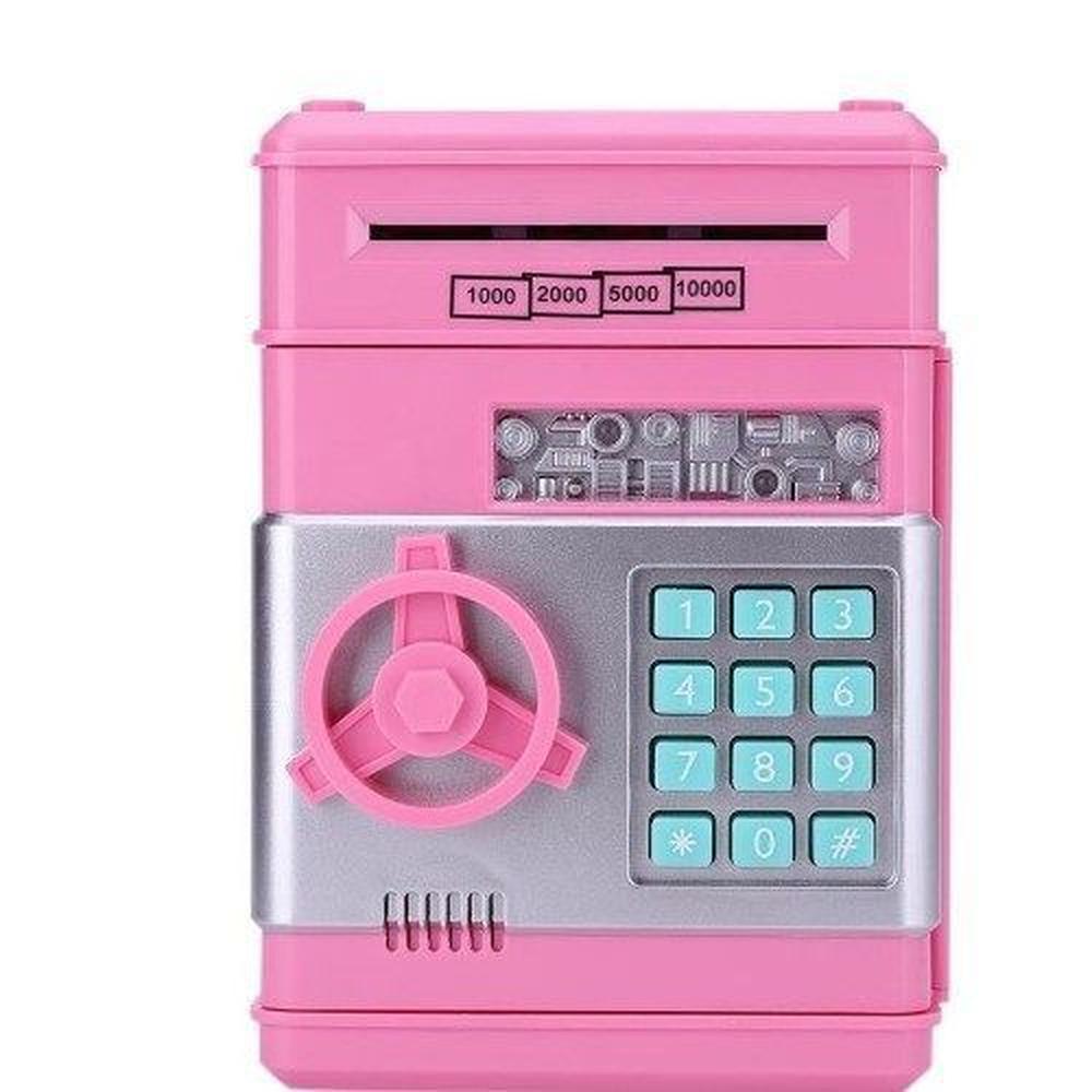Alcancía caja  electrónica de monedas y billetes