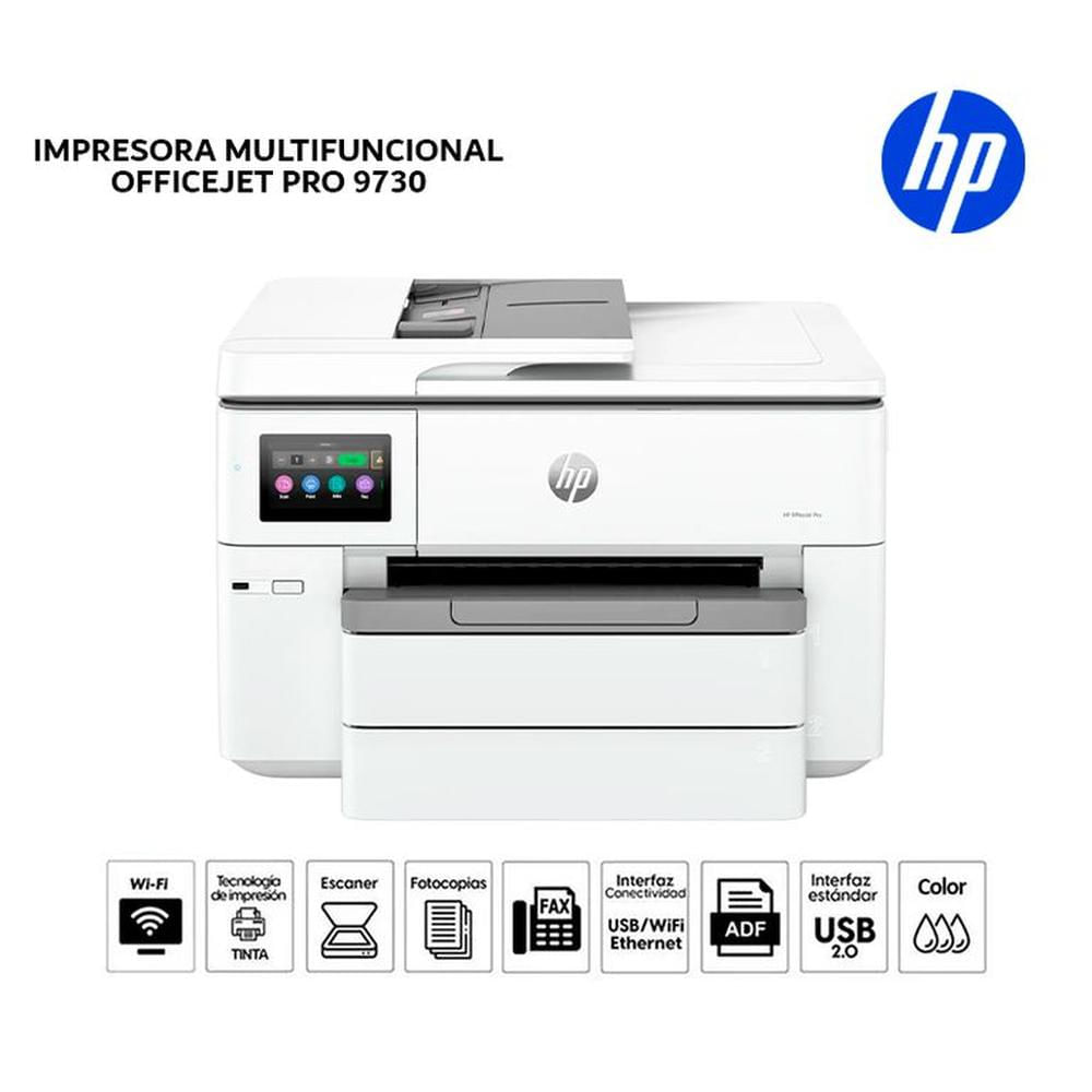 Impresora Multifuncional HP OfficeJet Pro 9730 Formato Ancho A3 Wi-Fi
