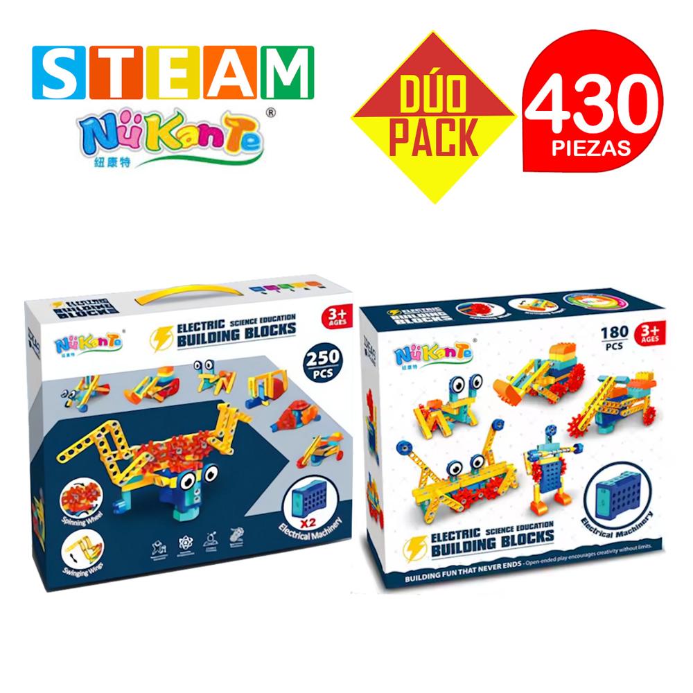 Bloques Didácticos Eléctrico STEAM NUKANTE 180p+250p  Dúo Pack 430 Piezas