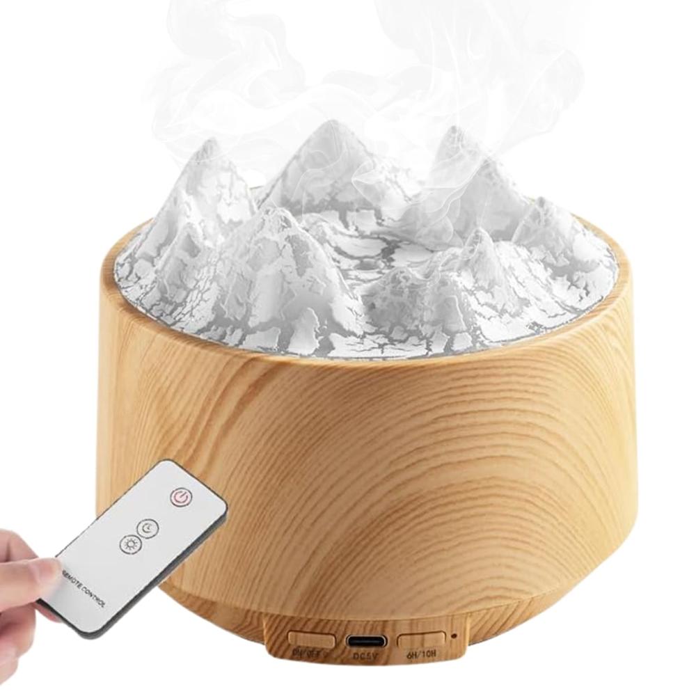 Humidificador Flame Mountain con Luces RGB Marrón Claro 64CL09