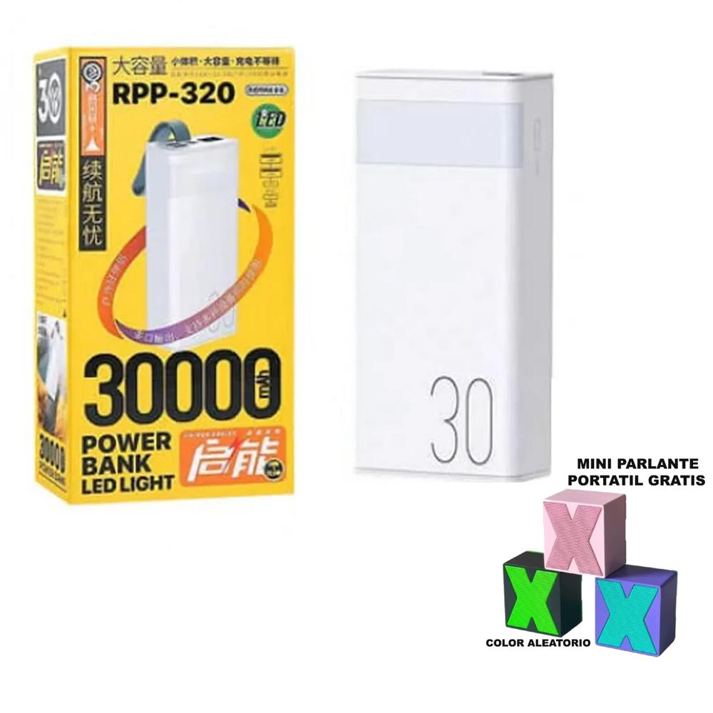 Combo Cargador Portatil Remax RPP-320 + Mini Parlante x1