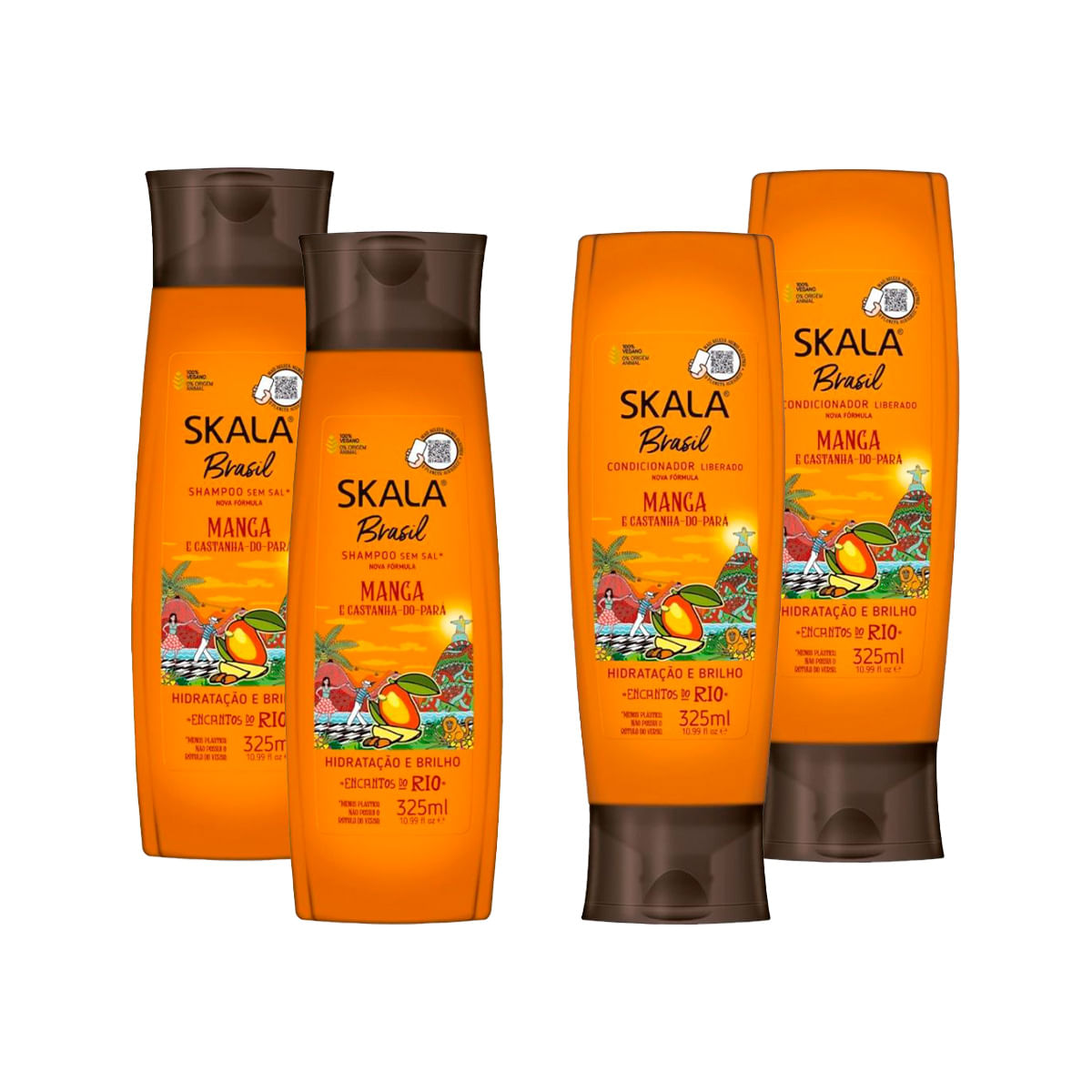 Skala Mango Y Castaña Shampoo 325Ml + Acondicionador 325Ml 2 Unid