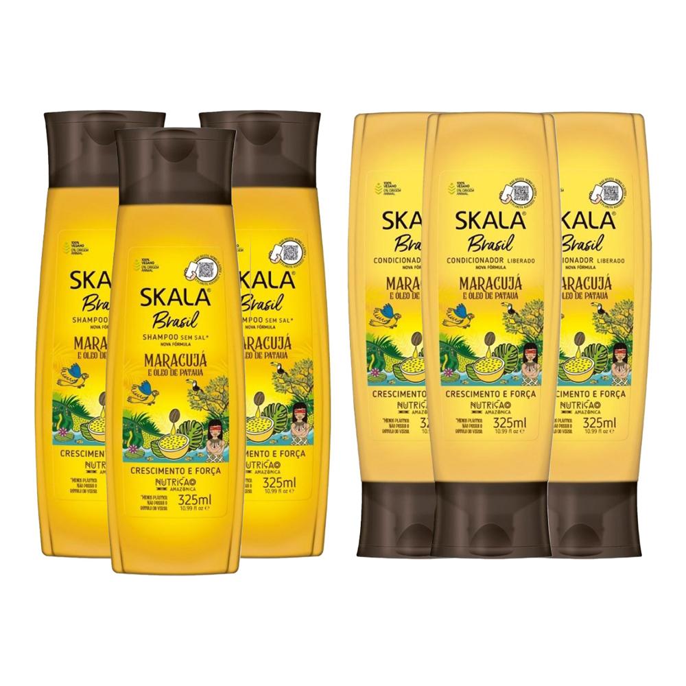 Skala Maracuyá Shampoo 325Ml + Acondicionador 325Ml 3 Unid