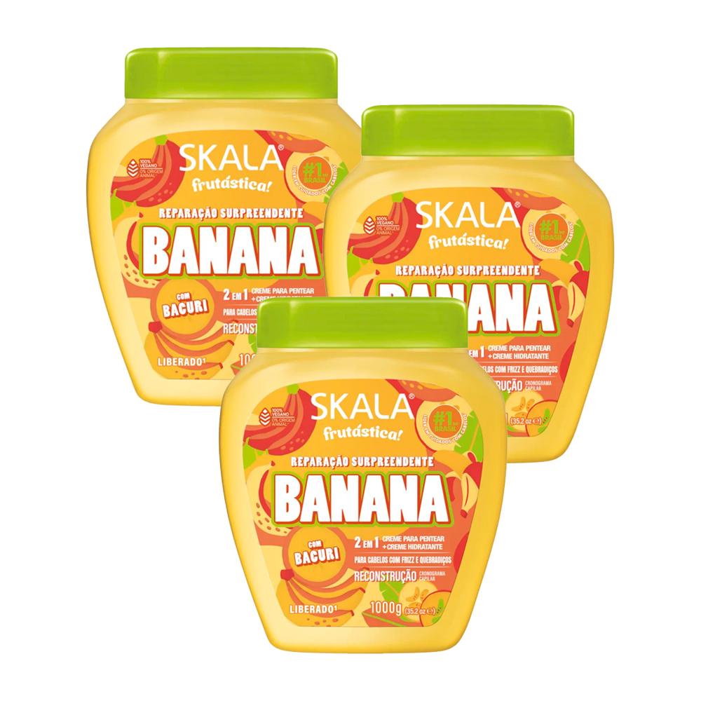 Crema De Tratamiento De Banana 2 En 1 1000G - Skala 3 Unid