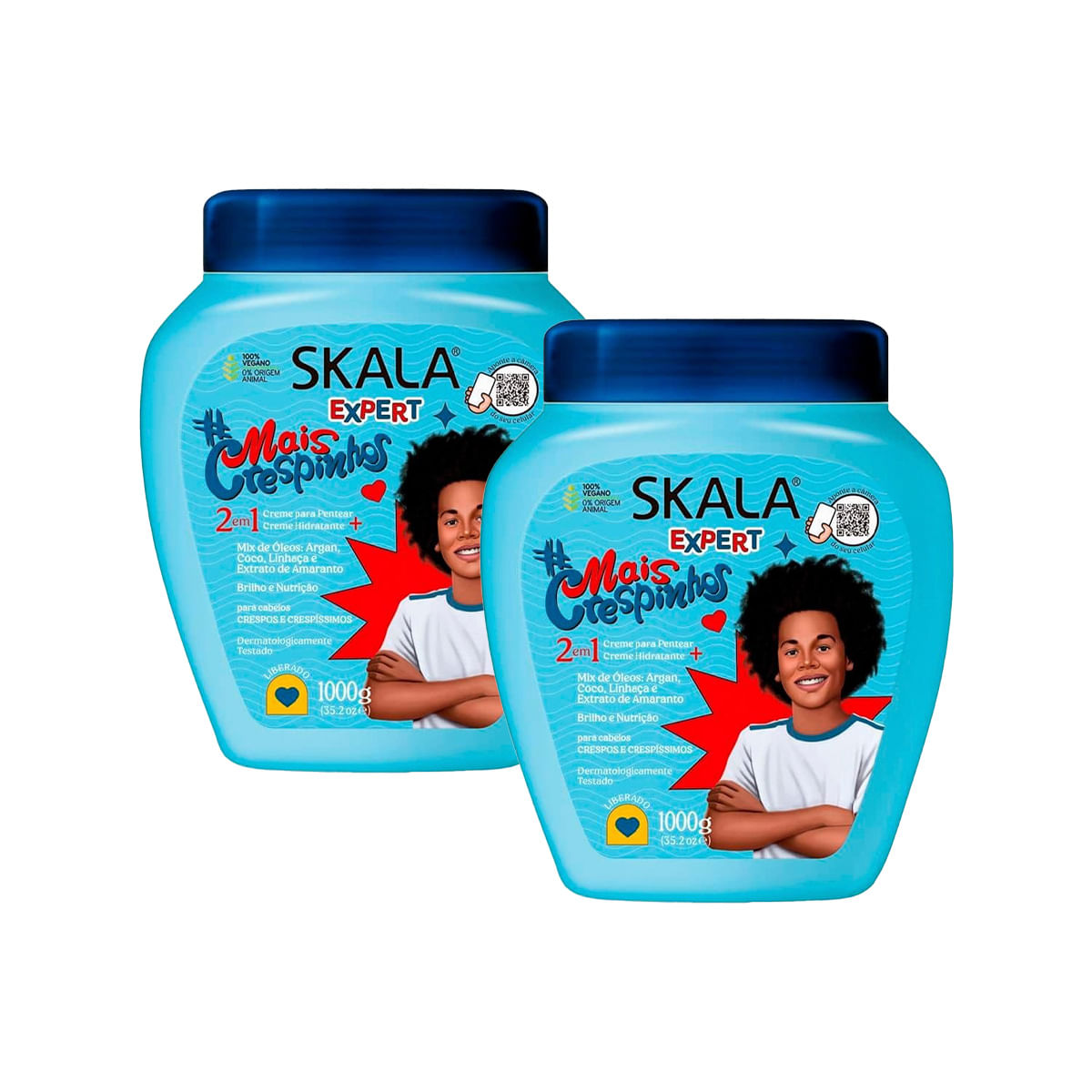 2 En 1 Crema Para Peinar E Hidratante 1000G - Skala 2 Unid