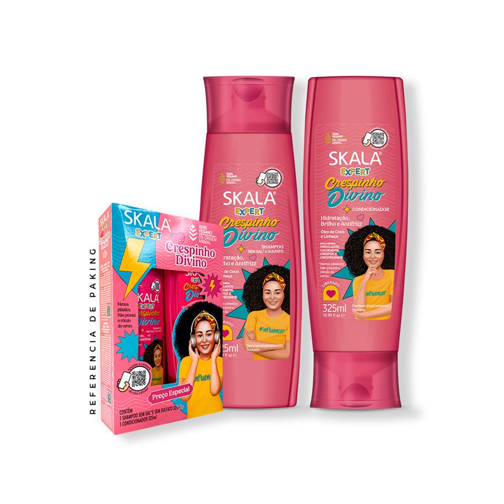 Shampoo+Acondicionador Crespinho Divino Kids Skala Expert 325Ml+Regalo