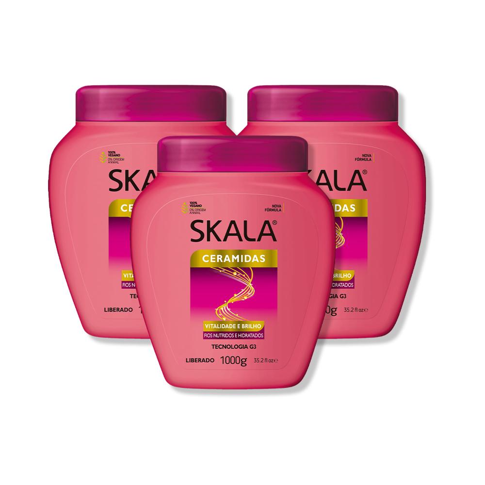 Ceramidas Crema De Tratamiento Capilar 1Kg Skala 3 Unid