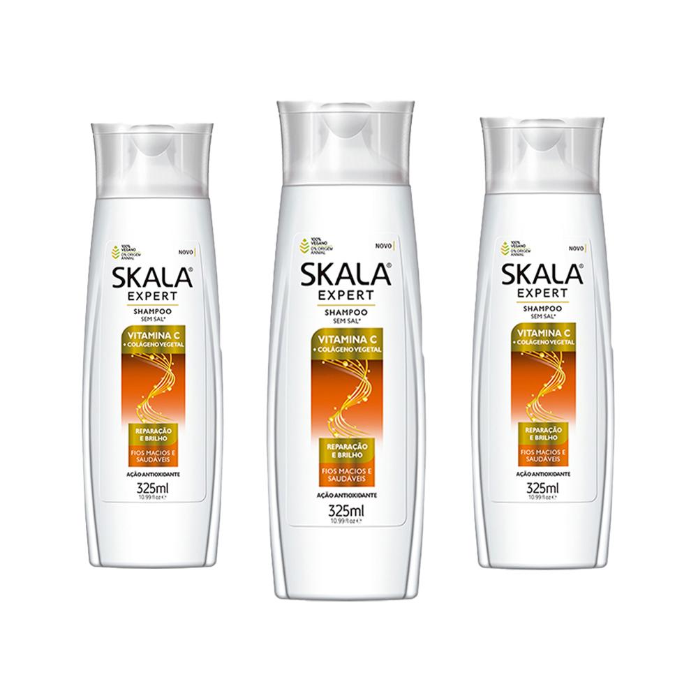Shampoo Vitamina C & Colageno Vegetal Skala Expert 325Ml 3 Und