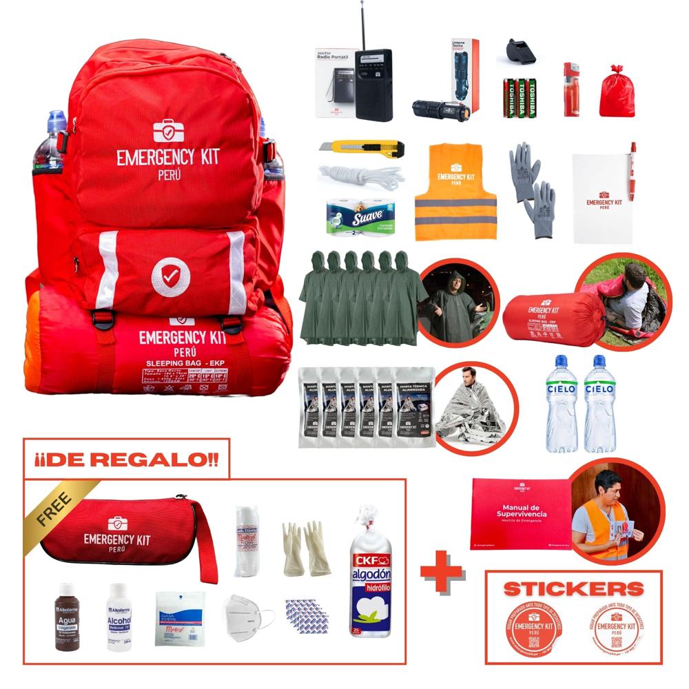 Mochila de emergencia PREMIUM FAMILIAR PLUS (5-6 personas)