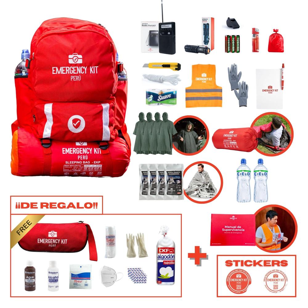 Mochila de emergencia PREMIUM FAMILIAR para 3-4 personas