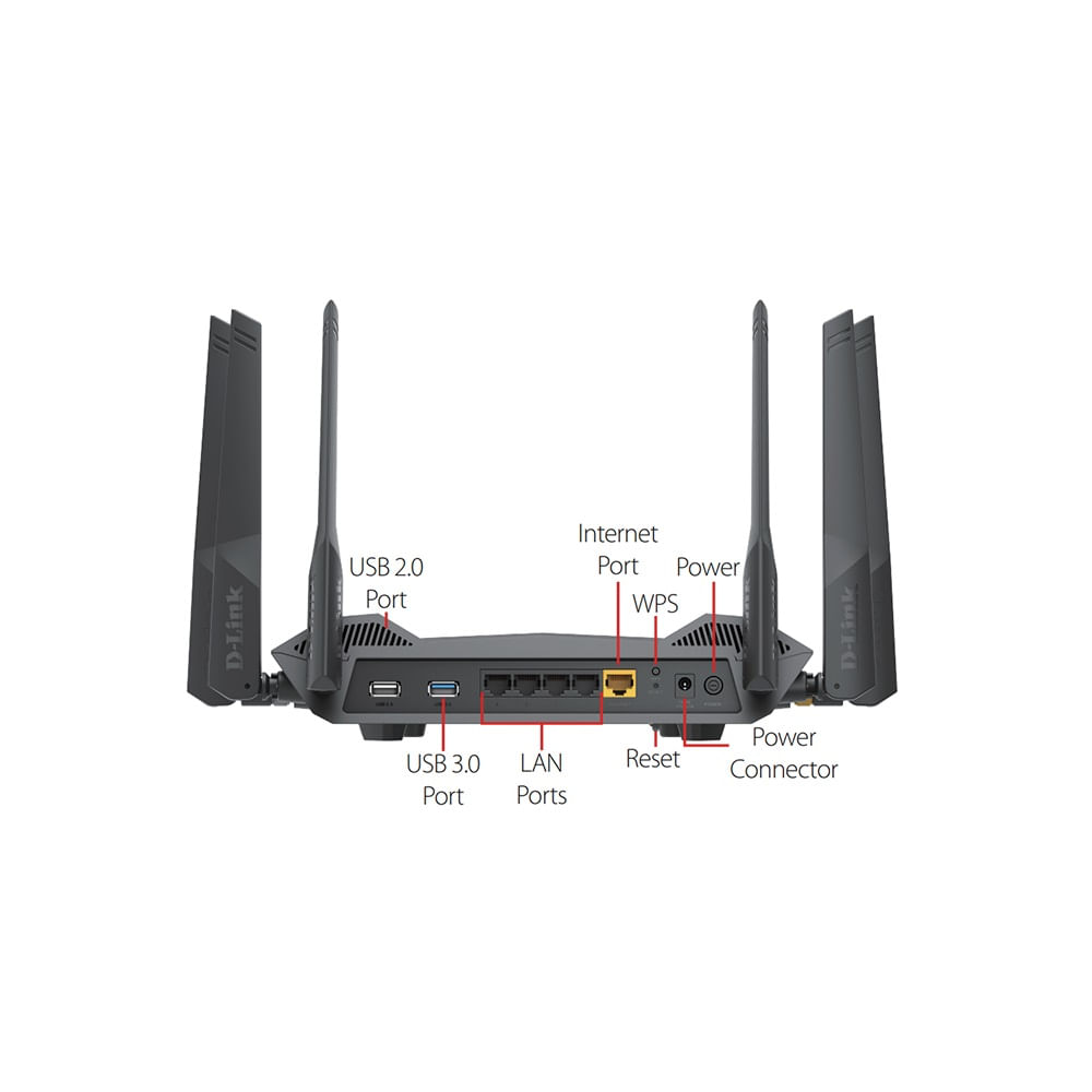 Router D-Link DIR-X4860 AX4800 Next Generation 6 Antenas Ext 2,4-5GHz ...